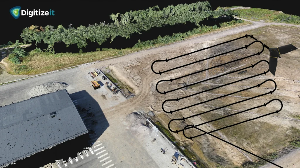 Ortofoto och punktmoln från drönarscanning